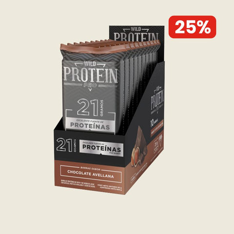 Barrita Wild Protein Pro Chocolate Avellana 10 unidades