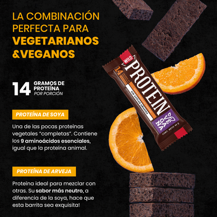 Wild Protein Vegana Chocolate Naranja 5 unidades