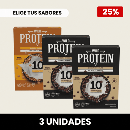 Pack 3 x Cereal Wild Protein ELIGE TU SABOR