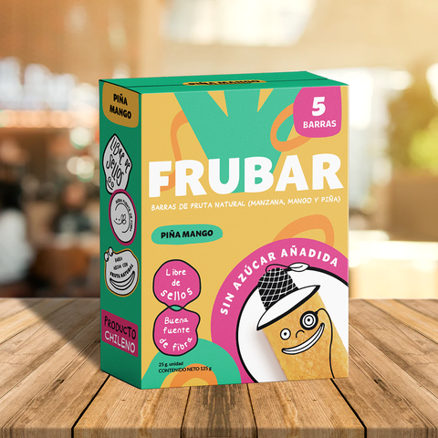 Frubar Barra de Fruta Mango Piña 5 unidades