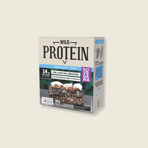 Wild Protein Vegana Chocolate Coco 5 unidades