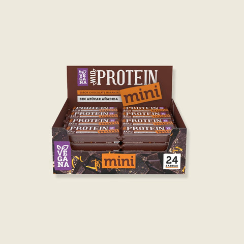 Wild Protein Mini Vegana Chocolate Naranja 24 unidades