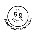Logo que indica que el producto es una buena fuente de proteina 5 gr.