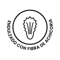 Logo que indica que el producto es endulzado con fibra de achicoria.