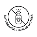 Logo que indica que el producto es naturalmente libre de lactosa.