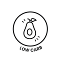 Logo que indica que el producto es low carb.