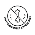 Logo que indica que el producto no tiene colorantes artificiales.