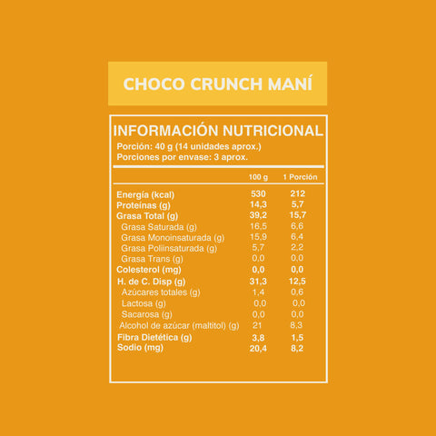 Choco crunch maní 100g wild fit