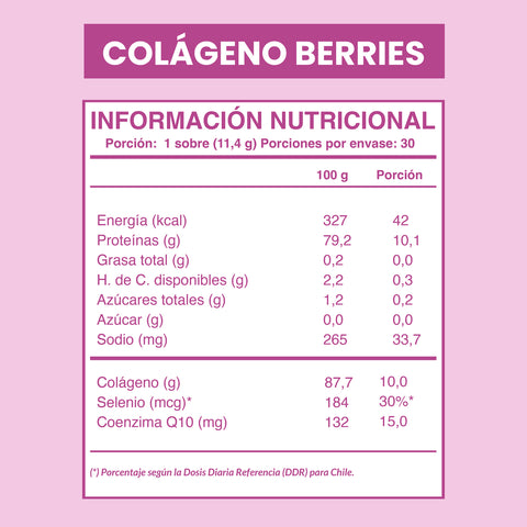 Colágeno Hidrolizado Berries 30 sobres Wild Foods