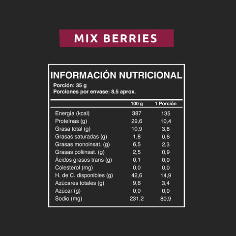 Granola Proteica Mix Berries 300 gr Wild Protein
