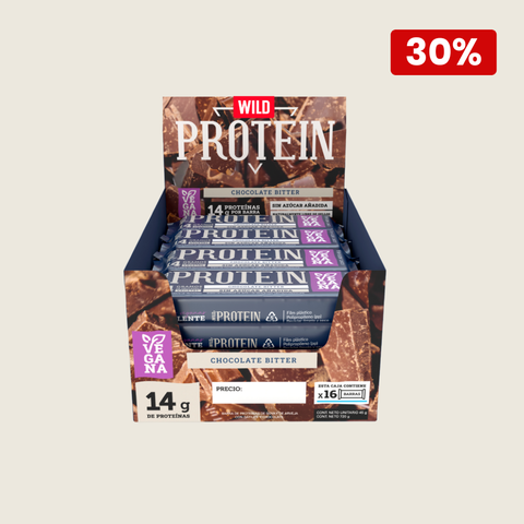 Wild Protein Vegana Chocolate Bitter 16 unidades