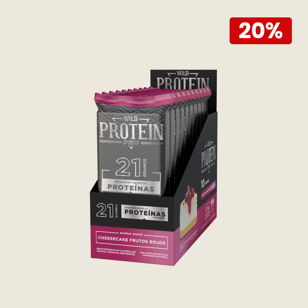 Barrita Wild Protein Pro Berries Cheesecake 10 unidades
