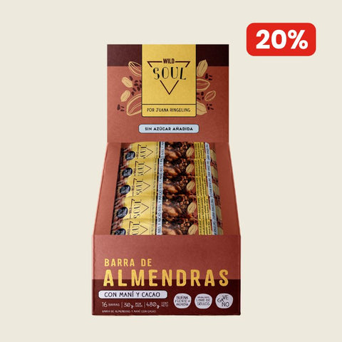 Barra de Frutos Secos Cacao Nibs Maní 16 unidades