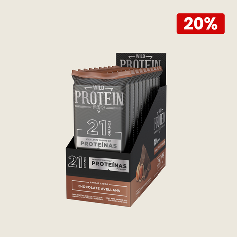 Barrita Wild Protein Pro Chocolate Avellana 10 unidades