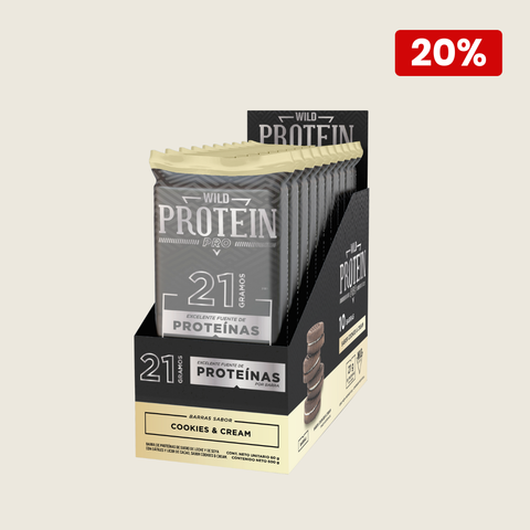 Barrita Wild Protein Pro Cookies & Cream 10 unidades