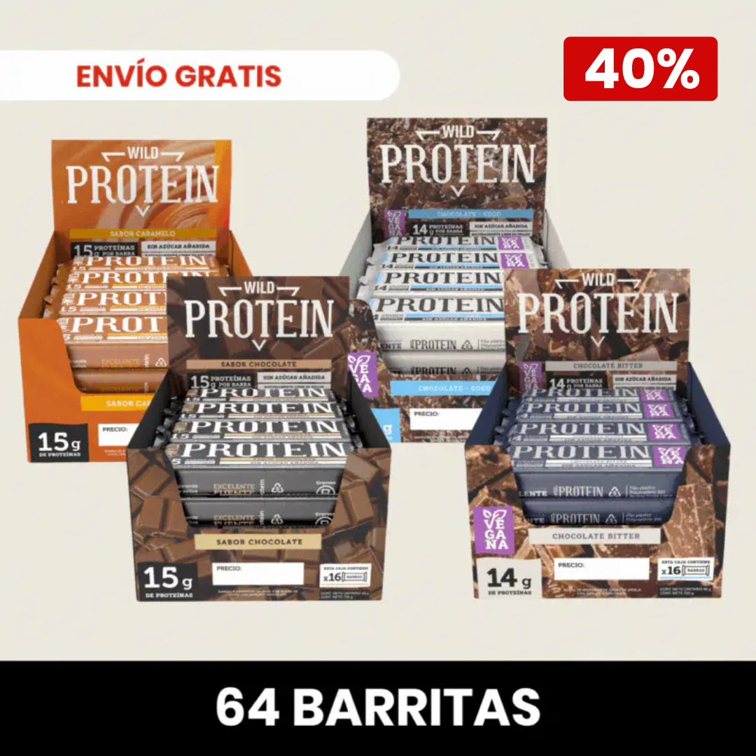Pack 4 x Barritas Wild Protein ELIGE TU SABOR