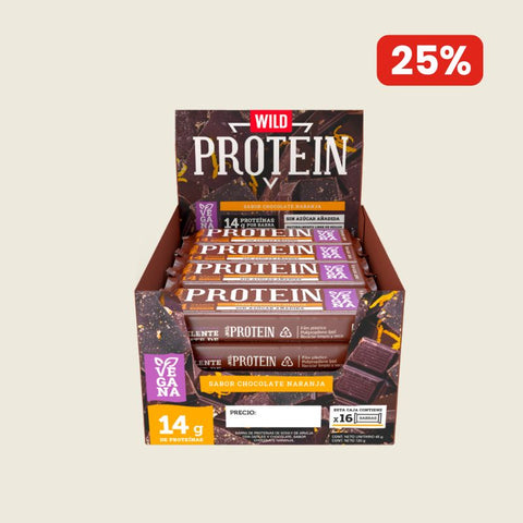 Wild Protein Vegana Chocolate Naranja 16 unidades