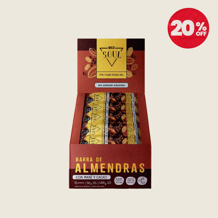 Barra de Frutos Secos Cacao Nibs Maní 16 unidades