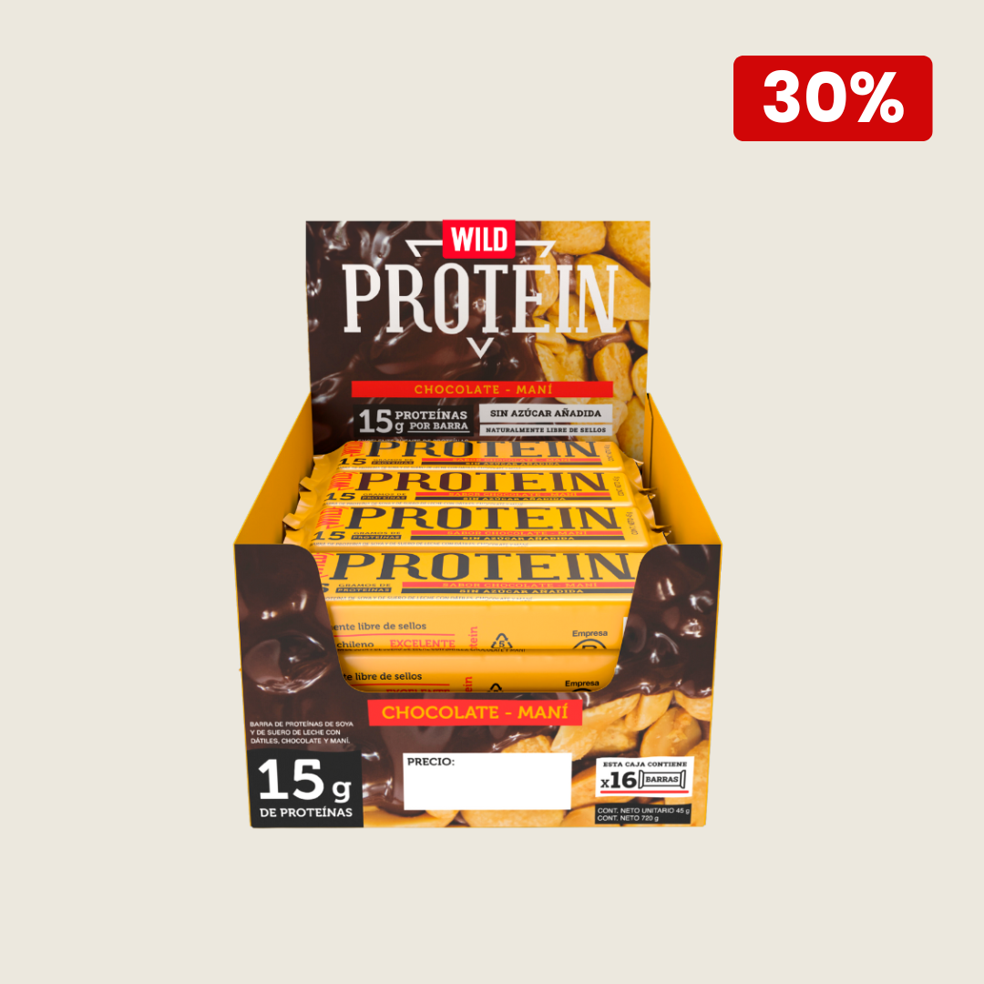 Wild Protein Chocolate Maní 16 unidades