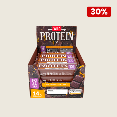 Wild Protein Vegana Chocolate Naranja 16 unidades