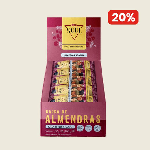 Barra Frutos Secos Cranberry Coco 16 unidades
