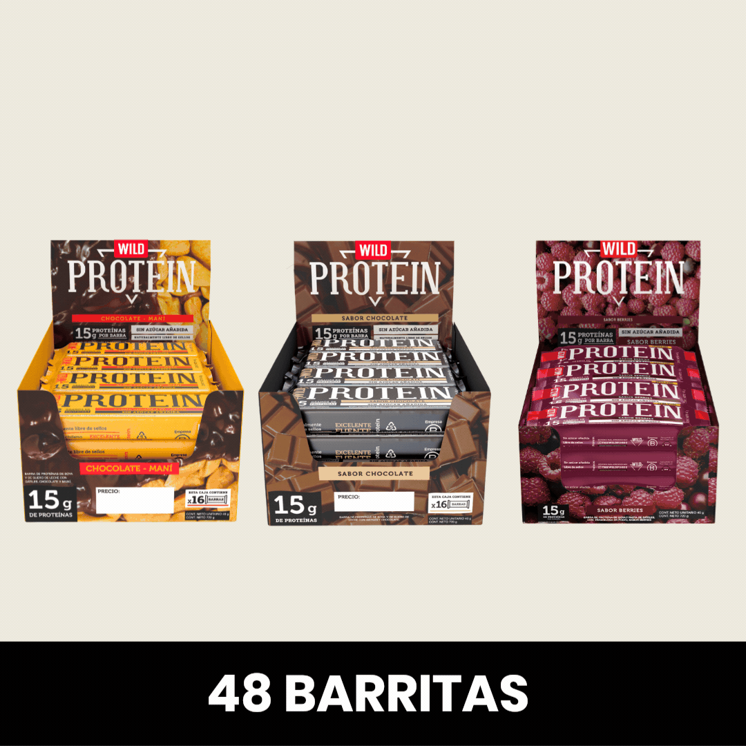 Pack 3 x Barritas Wild Protein ELIGE TU SABOR