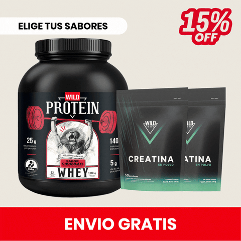 Pack Whey Protein + 2 Creatina 250g ELIGE TU SABOR