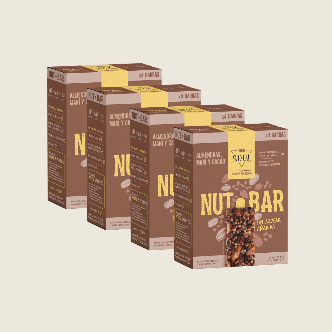 Pack x 4 Barritas de Frutos Secos Cacao Nibs Maní - 4 unidades