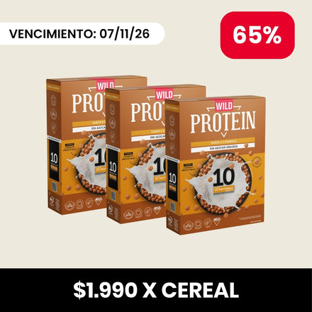 Pack X 3 Wild Protein Cereal Caramelo (Corta VU)
