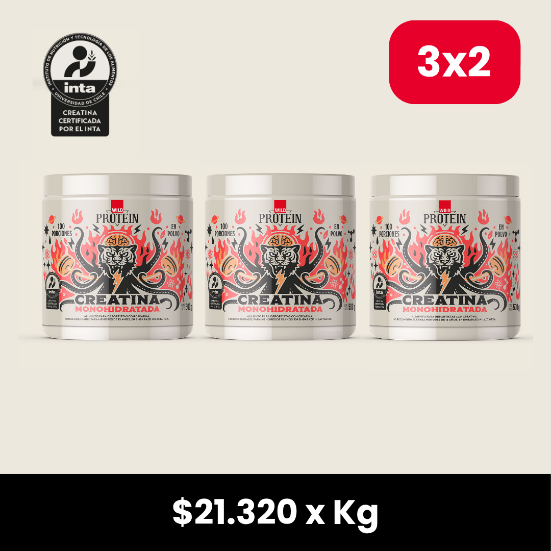 Pack 3 x Creatina Monohidratada 500g