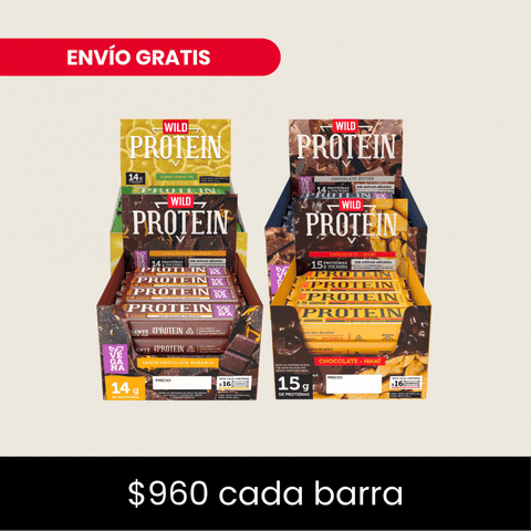 Pack x 64 Barritas Wild Protein ELIGE TU SABOR