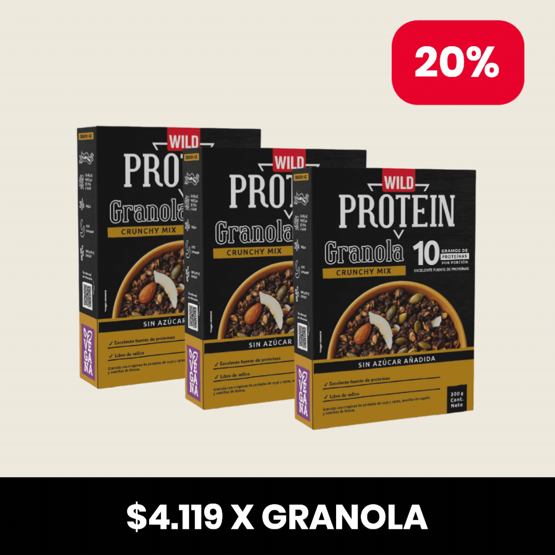 Pack 3 x Granola Wild Protein ELIGE TU SABOR