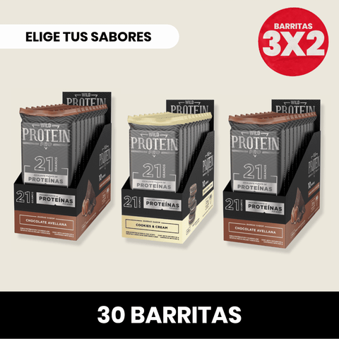 Pack 3 x Barritas Wild Protein Pro ELIGE TU SABOR
