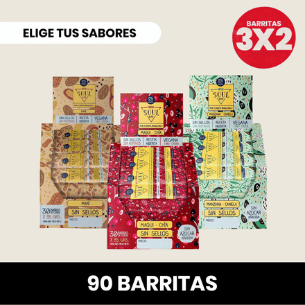 Pack 3 x Barritas Wild Soul ELIGE TU SABOR