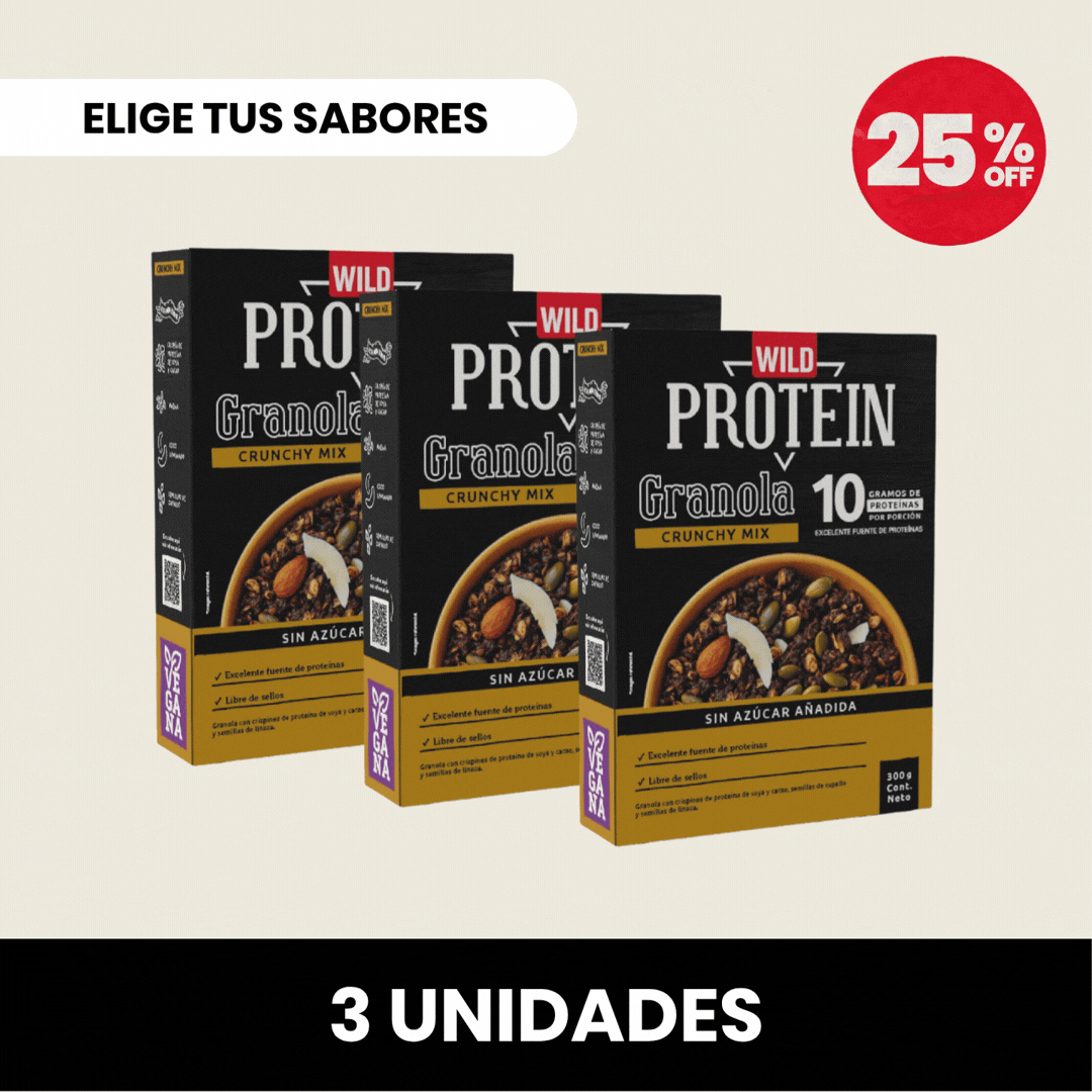 Pack 3 x Granola Wild Protein ELIGE TU SABOR