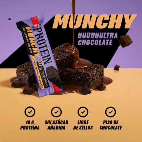 Pack x 16 Barritas Munchy Ultra Chocolate - 4 unidades