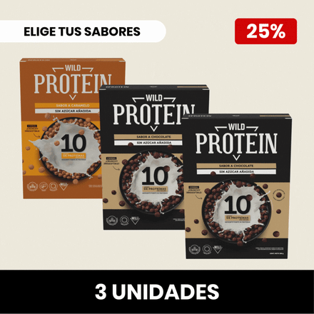 Pack 3 x Cereal Wild Protein ELIGE TU SABOR