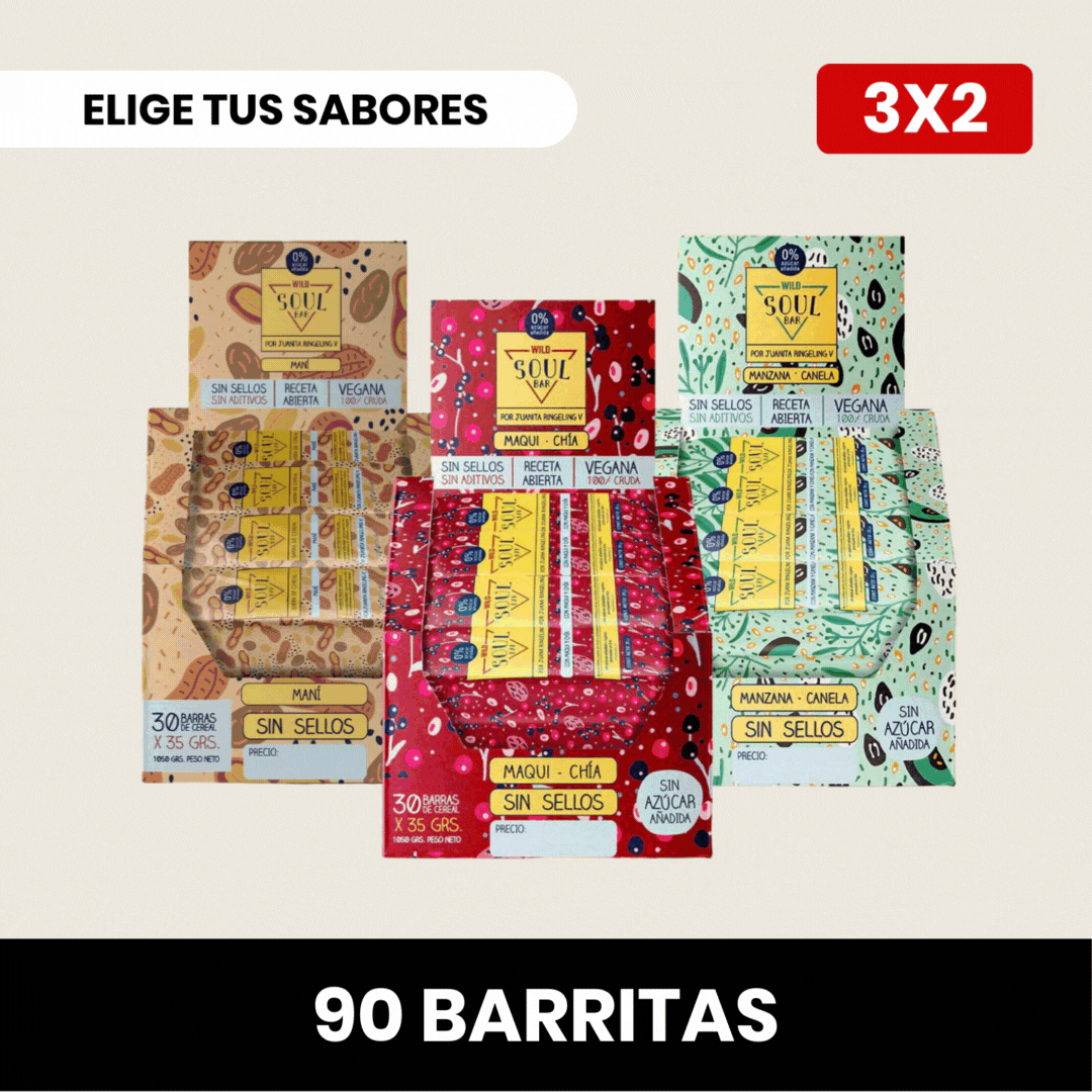 Pack 3 x Barritas Wild Soul ELIGE TU SABOR