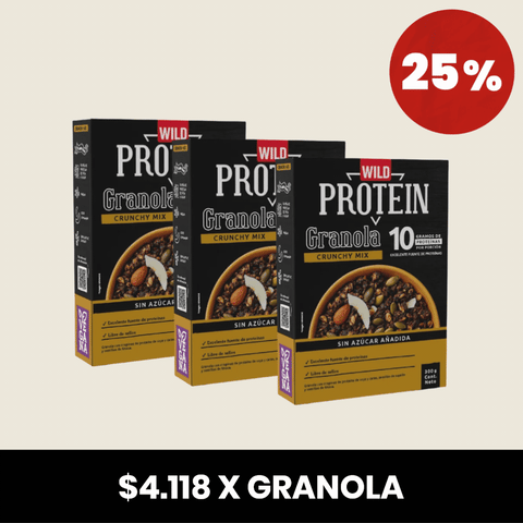 Pack 3 x Granola Wild Protein ELIGE TU SABOR