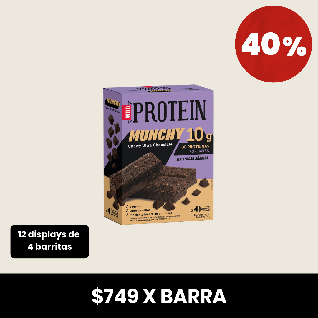 Pack x 48  Barritas Munchy Ultra Chocolate - 4 unidades