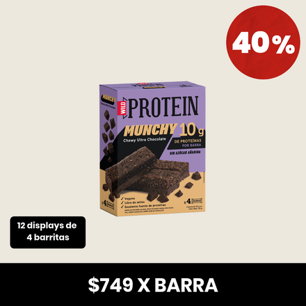 Pack x 48  Barritas Munchy Ultra Chocolate - 4 unidades