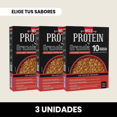 Pack 3 x Granola Wild Protein ELIGE TU SABOR