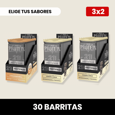 Pack 3 x Barritas Wild Protein Pro ELIGE TU SABOR