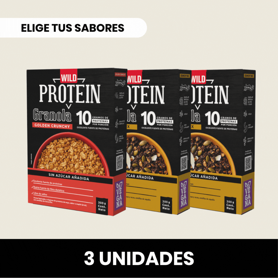 Pack 3 x Granola Wild Protein ELIGE TU SABOR