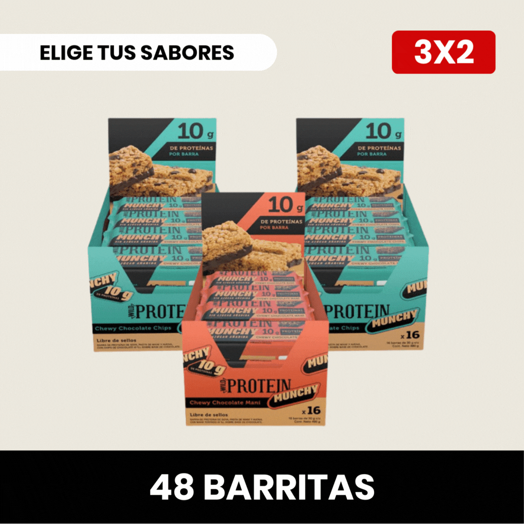 Pack 3 x Munchy Wild Protein ELIGE TU SABOR