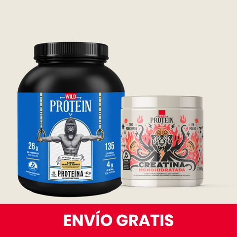 Pack Proteína en polvo Sabor Vainilla Toffee + Creatina 500gr