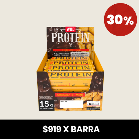 Wild Protein Chocolate Maní 16 unidades