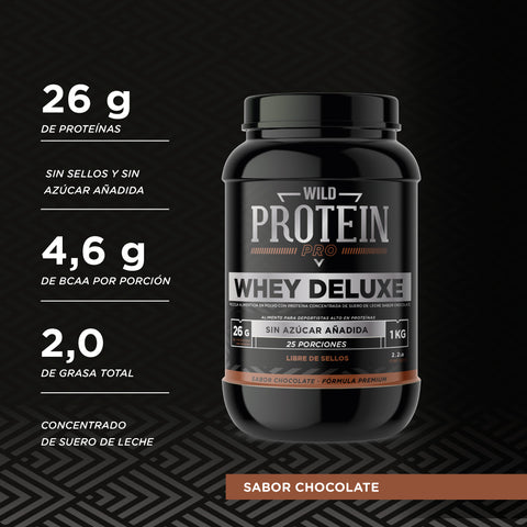 Whey Protein Deluxe Sabor Chocolate 1 kg
