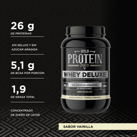 Whey Protein Deluxe Sabor Vainilla 1kg
