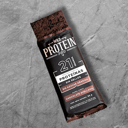 Barrita sabor Chocolate Avellana 10 unidades Wild Protein Pro